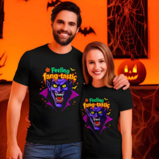 Känns Fang Tastic Halloween Vampire Design T Shirt