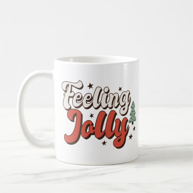 Känns Jolly Retro-julen Kaffemugg (Vänster)