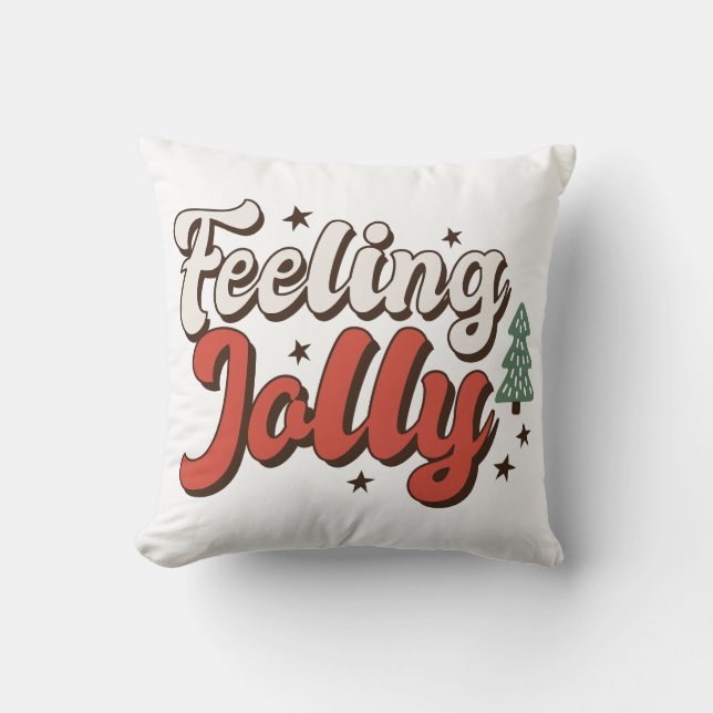 Känns Jolly Retro-julen Kudde (Framsida)