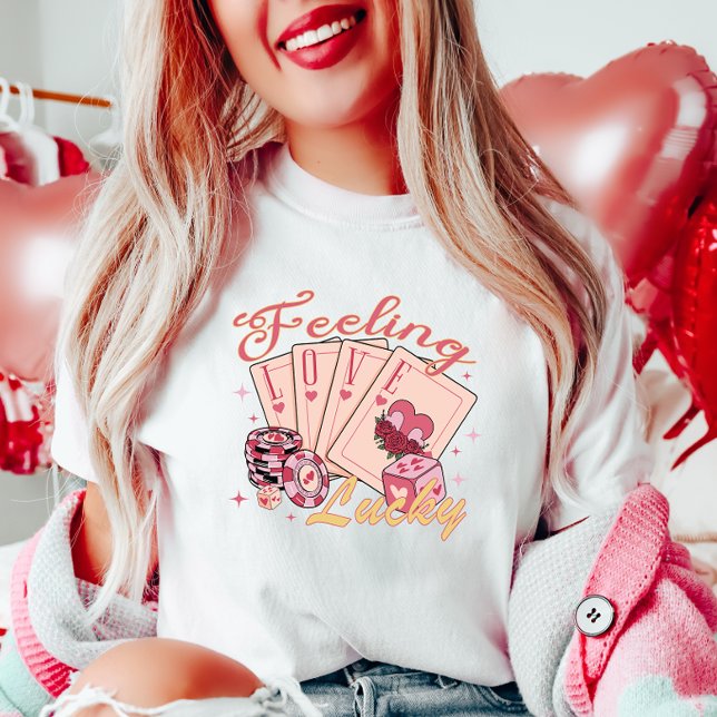 Känns Kärlek Lucky, Lusnyj Retro T Shirt (Skapare uppladdad)