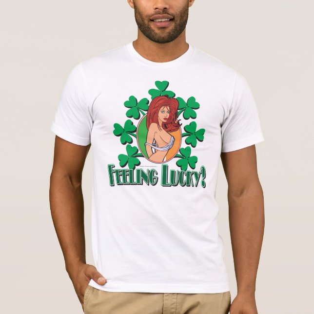 Känns Lucky Irish Girl Tröja (Framsida)