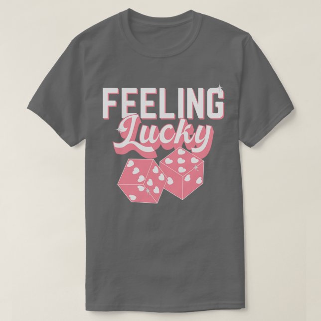 Känns Lucky Retro Valentine T Shirt (Design framsida)
