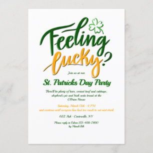 Känns Lucky? St. Patrick's Day Call Inbjudningar