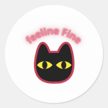 Känns Mig Bra Neon Katt Dekorativ Klistermärke