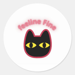 Känns Mig Bra Neon Katt Dekorativ Klistermärke