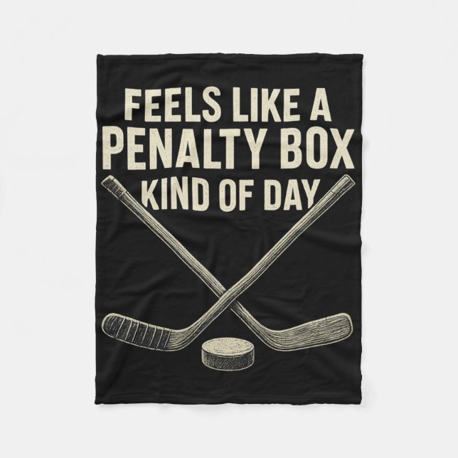 Känns som en straffbänk dag för ishockey fleecefilt (Framsidan)