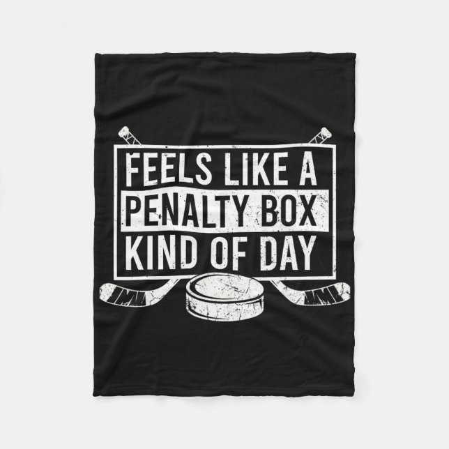 Känns som en straffbänk dag för ishockey fleecefilt (Framsidan)