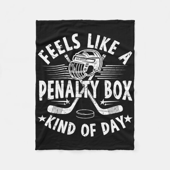 Känns som en straffbänk dag rolig ishockey fleecefilt (Framsidan)