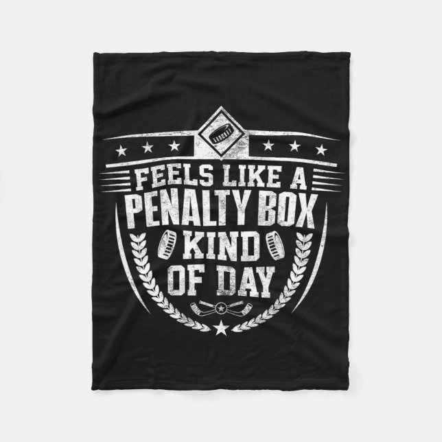 Känns som en straffbänk dag rolig ishockey fleecefilt (Framsidan)