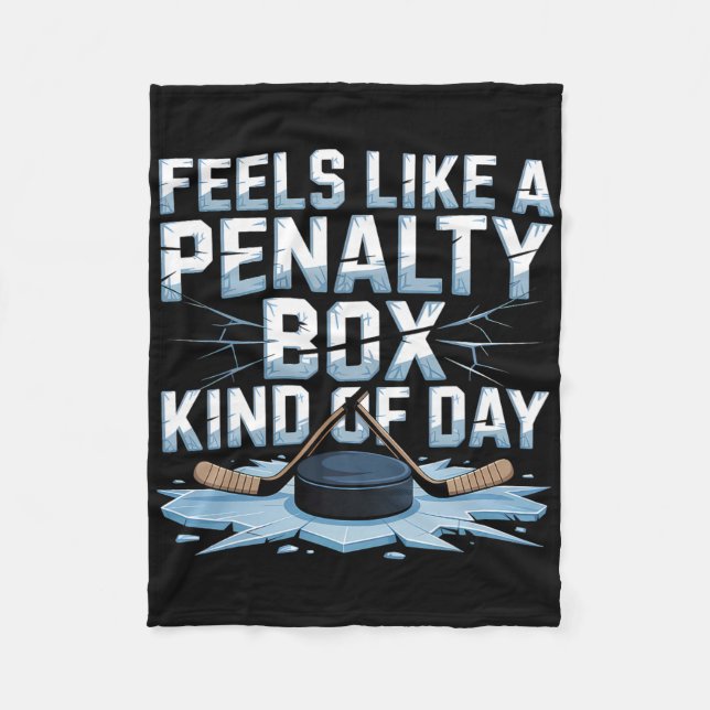 Känns som en straffbänkssortens dag Rolig hockey  Fleecefilt (Framsidan)