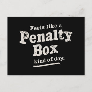 Känns som en straffbox dag hockeyspelare vykort