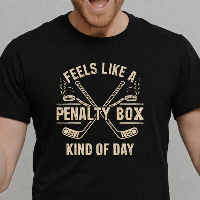 Känns som en straffsparkbox dag rolig hockey t shirt (Skapare uppladdad)