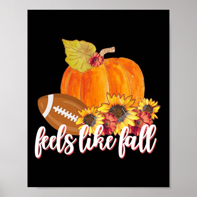 Känns som  Fall-farm Fresh Pumpkin Footll Poster (Framsidan)