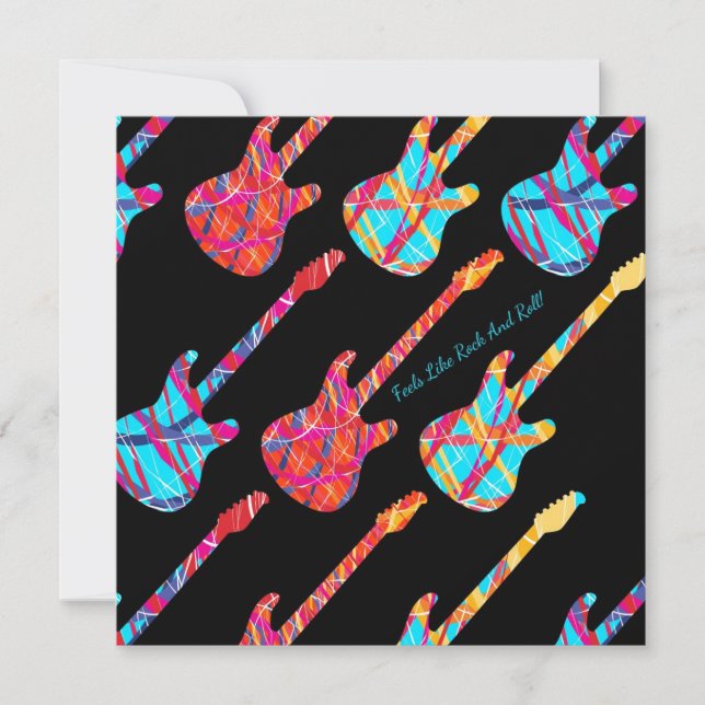 Känns som Rock and roll! - Partsinbjudan Inbjudningar (Framsida)