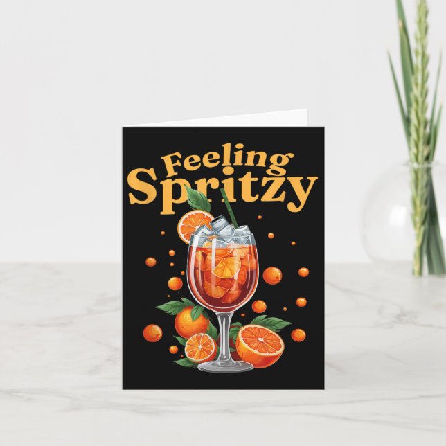 Känns Spritzy Svan Spritz Sommardrink Party Kort (Framsida)