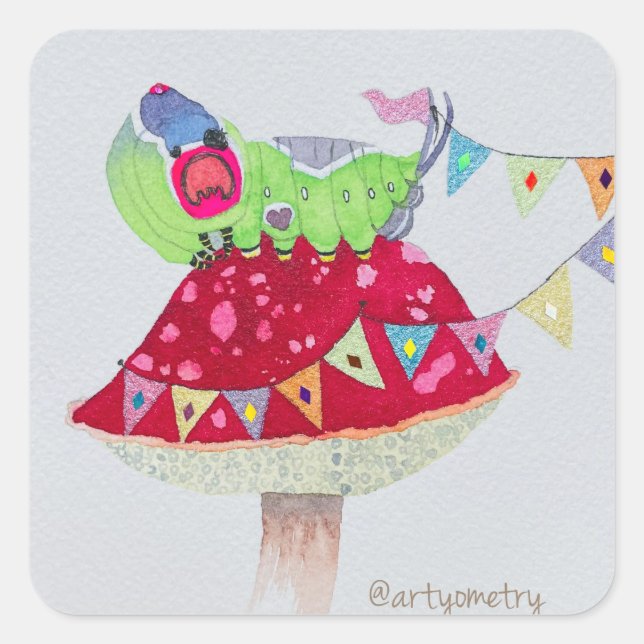 Känns vacker fyrkantigt klistermärke (Framsida)