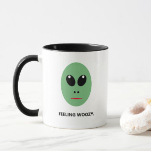 Känns Woozy underligt som säger Grönt Alien Manar Mugg