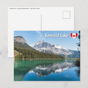 Kano på berömda Emerald Lake - Yoho NP, Kanada Vykort