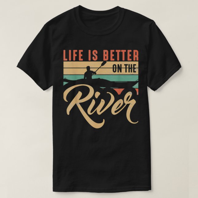 Kanoe Kajak är bättre på att bo på Riv T Shirt (Design framsida)