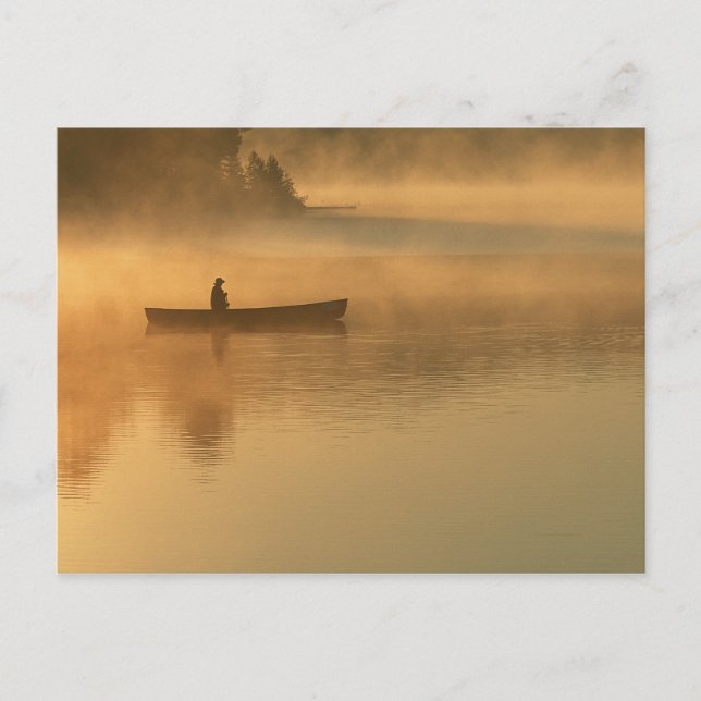 Kanoeist, Algonguin Park, Ontario, Kanada. Vykort (Framsida)