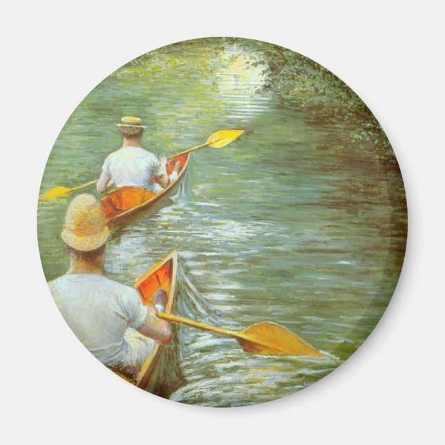 Kanoerna, Perissoires av Gustave Caillebotte Magnet (Framsidan)