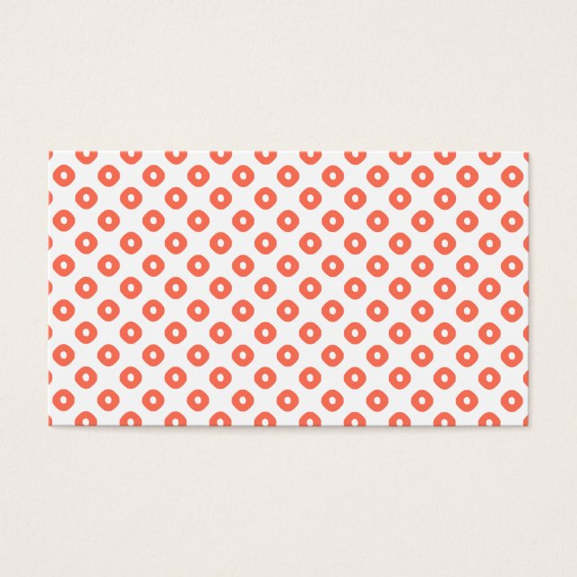 ’Kanoko’ Fawn Spot Mönster Salmon Rosa Visitkort (Framsidan)