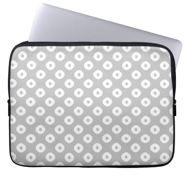"Kanoko" Fawn Spot Mönster White Laptop Fodral (Framsidan)