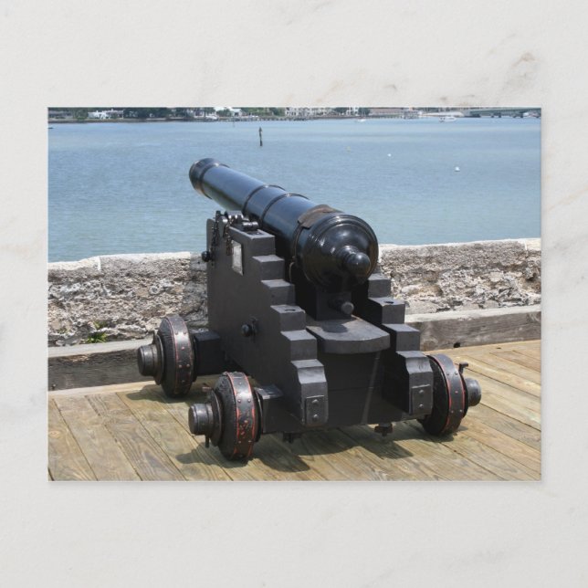 Kanon över slottsmuren vykort (Framsida)