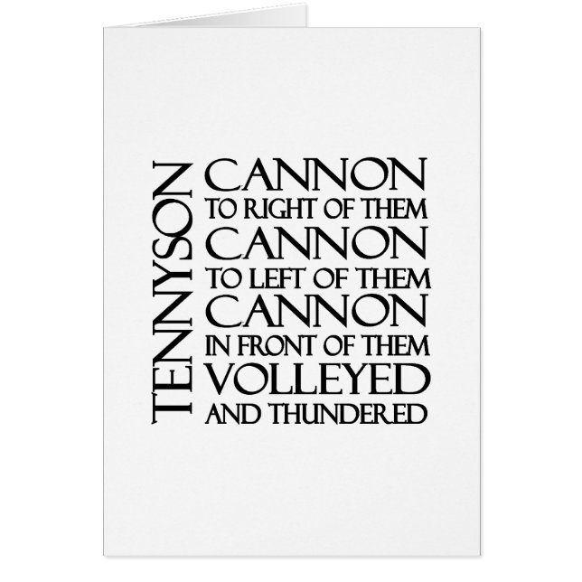 Kanoner Hälsningskort (Framsidan)