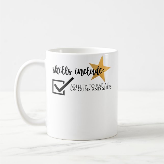 Kanoner Och Fartyg Kaffemugg (Vänster)