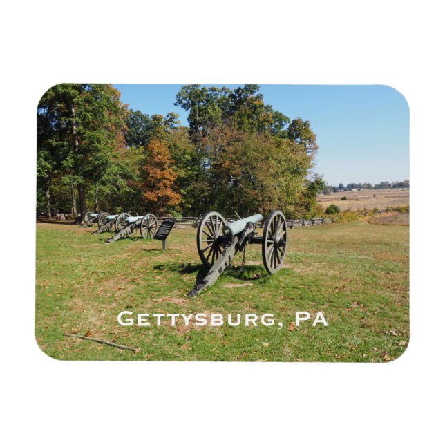 Kanonernas rad på Gettysburg-fältet Magnet (Horisontell)