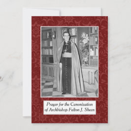 KANONISERINGSARCHBISHOP FULTON SHEEN PRAYER-KORT KORT