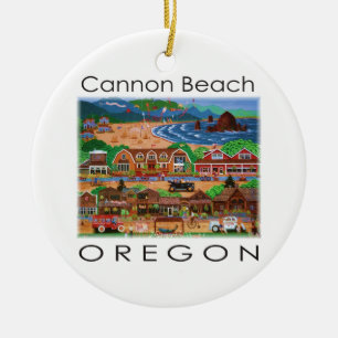 Kanonstrand~ Oregon Julgransprydnad Keramik