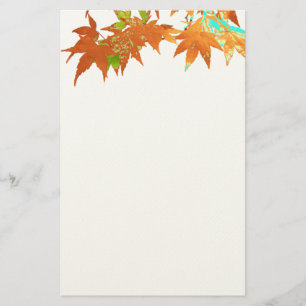 Kanopy för Festive Fall Guld japansk Maple Löv C Brevpapper