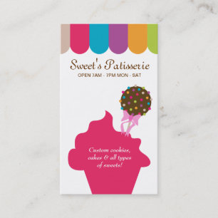 Kanopy till Affärskortet Cake Pop Dots Visitkort