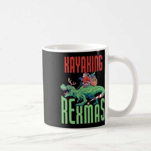 Kanot Rexmas T-rex Dinosaur Jul Semester K Kaffemugg (Höger)
