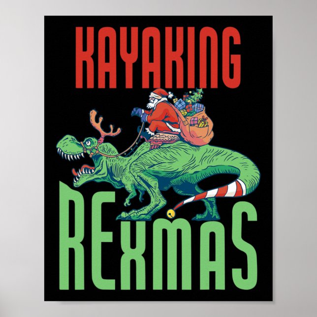 Kanot Rexmas T-rex Dinosaur Jul Semester K Poster (Framsidan)