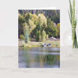 Kanoter vid berget Sjö Fars dag Kort