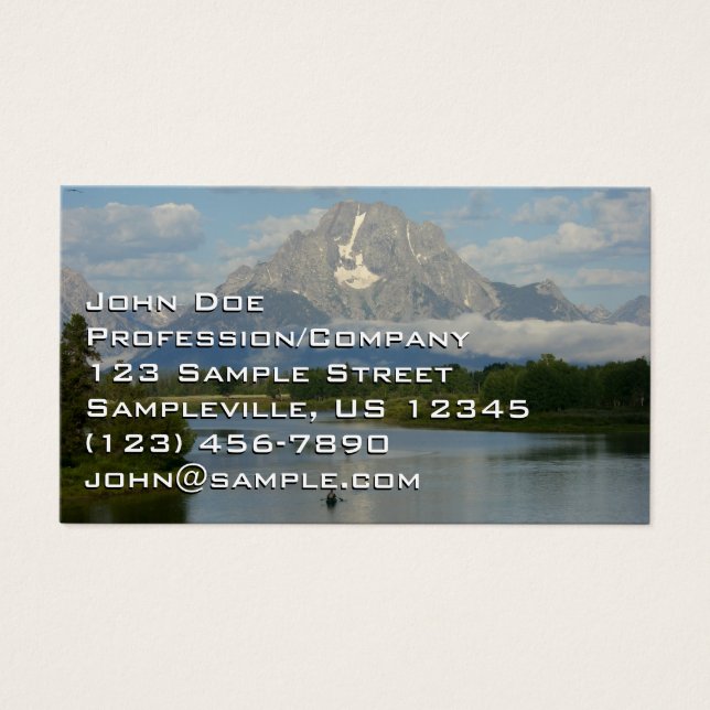Kanotpaddling i Grand Teton National Park Visitkort (Framsidan)