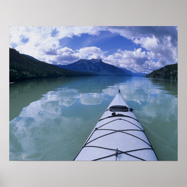 Kanotpaddling i slutet av Azure Lake i Wells Poster (Framsidan)