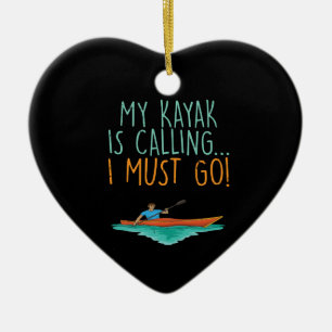 Kanotpaddling Kanot Present Julgransprydnad Keramik