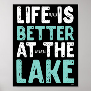 Kanotpaddling Livet är bättre vid sjön Natur Poster