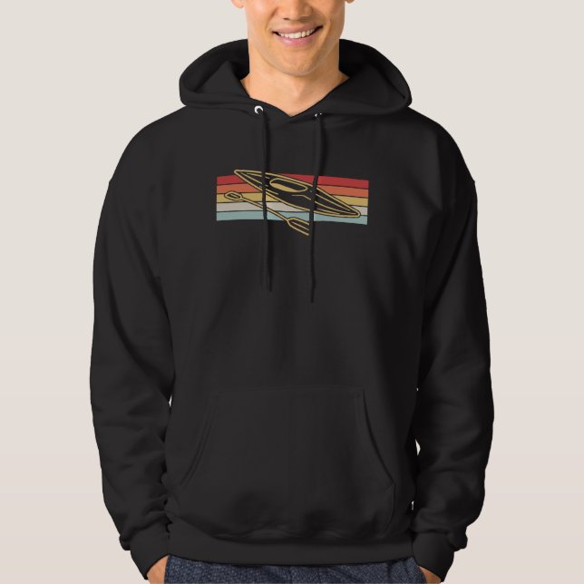 Kanotpaddling Retro Hoodie (Framsida)