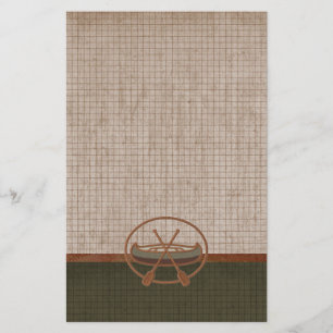 Kanotresa som campar semester brevpapper