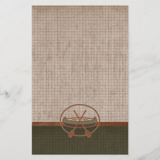 Kanotresa som campar semester brevpapper