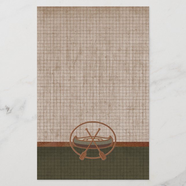 Kanotresa som campar semester brevpapper (Framsida)