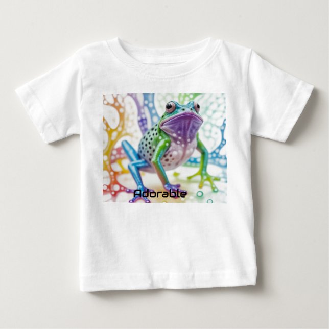 Kansad Vibrant Lycklig Frog T Shirt (Framsida)
