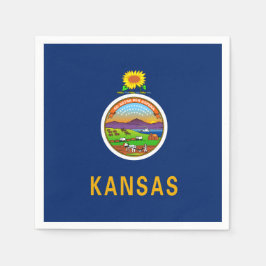 Kansan Flag, Flag of Kansas Pappersservett