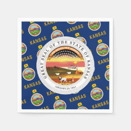 Kansan Flag & Seal, Flag of Kansas Pappersservett