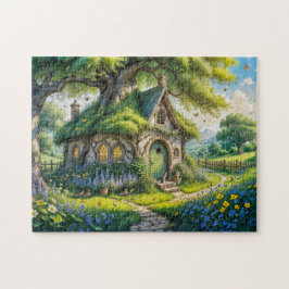 Kansande stuga i Lush Garden Pussel